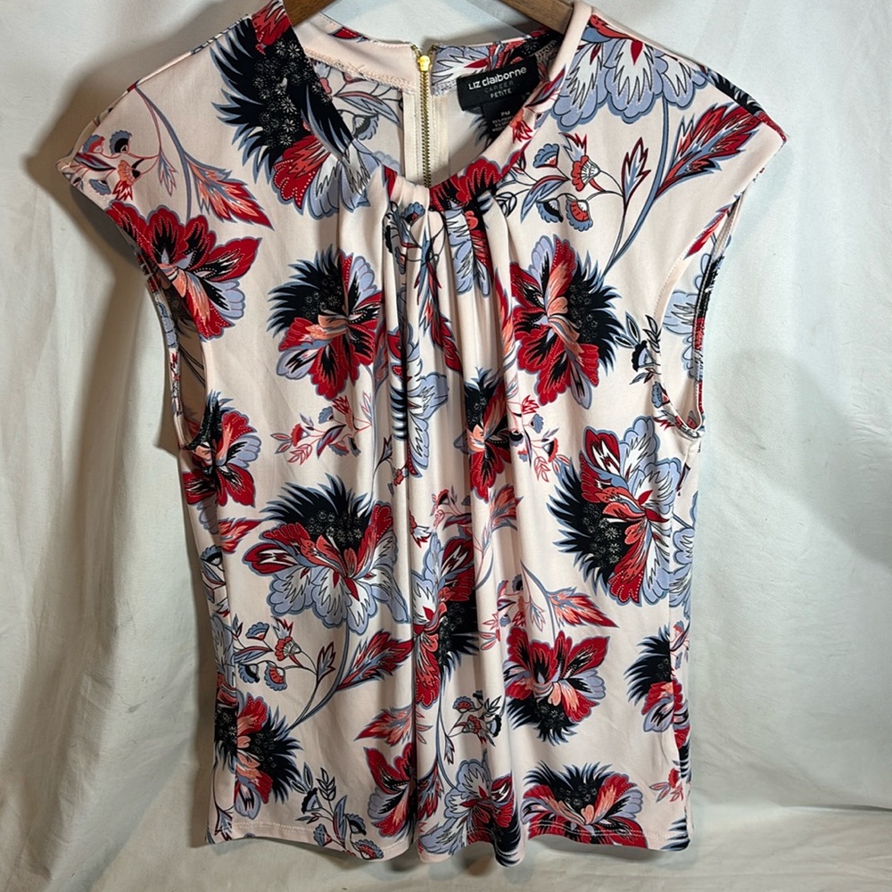 Liz Claiborne Red and Black Blouse